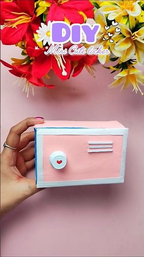 easy cardboard cute mini locker easy craft idea ✨🤗