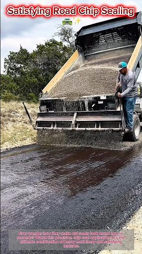Satisfying Road Chip Sealing 🛣️✨ #construction
