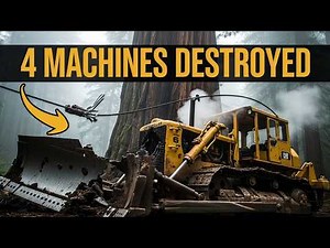 Caterpillar D6 Bulldozers DESTROYED by 2,200 Year Old Tree Oregon Logging History 1938