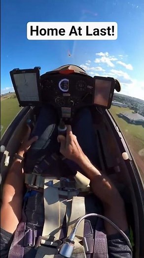 Epic 300km Glide Ends with Smooth Landing | POV Sailplane Final Approach