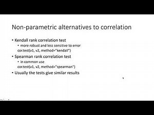 028n Non-parametric correlation