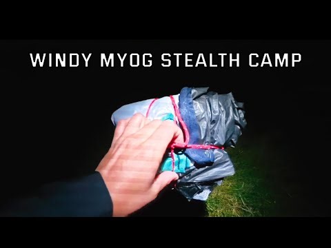 First Night in My Homemade Bivy on a Windy Dike