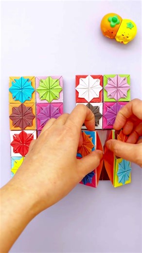 Rainbow Color Paper wallet with 5 layer pockets Showoff#diy