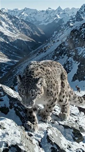 Silent Hunter of the Frozen Peaks 🐆❄️