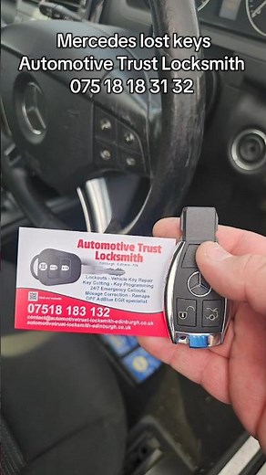 Mercedes lost keys. New key programmed. Automotive Trust Locksmith.