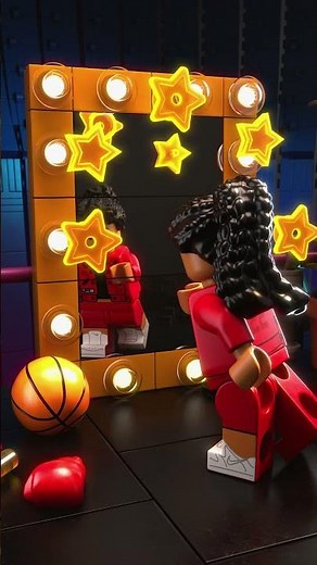 Mirror, mirror on the wall, who's the most stylish baller of them all? 🏀 #AjaWilson #Nike #LEGO