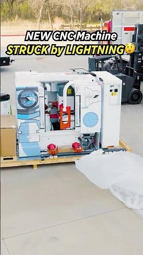 CNC Machine Struck by LIGHTNING 😲