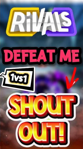 🚨1v1 me for a FREE Shoutout (Rivals Roblox)⁉️ #rivals #robloxedits #roblox