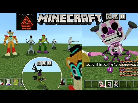 FNAF SB【Five Night's at Freddy's Security Breach) Addon/MOD for Minecraft PE/BE 『MCPE//MCBE』