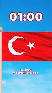 🇹🇷 1 Minute Timer with Turkey Flag & Anthem | 1 Dakika – Türk Bayrağı ve İstiklal Marşı ⏳🎵 #Shorts