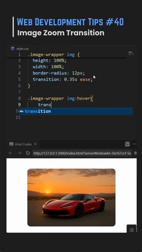 Image Zoom Transition 🤯 #coding #shortvideo #viralvideo #short #shorts