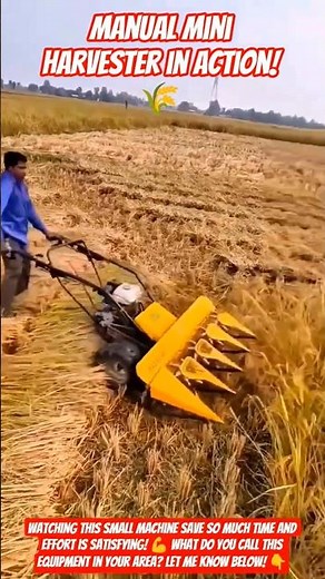 Manual Mini Harvester in Action! 🌾