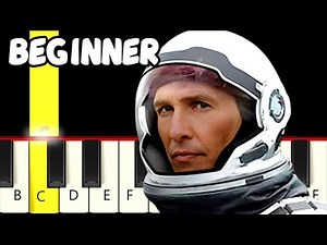 Interstellar Theme - Hans Zimmer - Fast and Slow Piano Tutorial - Beginner