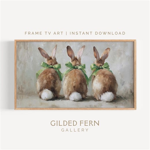 Bunny St Patricks Day Frame TV Art, Spring Rabbit Desktop Wallpaper (4K Digital Download) - Etsy