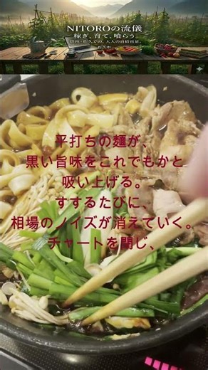 【FX】投資家の夜食札幌ブラックと、平打ちの休息。#Shorts #料理 #投資家の日常 #札幌ブラック #きしめん #NITORO #自給自足