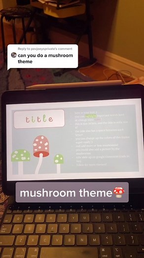 Creative Google Slides Ideas - Mushroom Theme 🍄