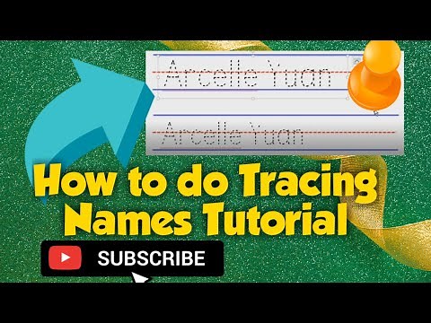 How to do Tracing Names - Step-by- Step Tagalog Tutorial