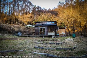 Hidden in the forest amongst the mountains of rural Japan is this spectacular off-the-grid cabin. It's the perfect blend of Japanese architectural concepts and European-style design. The home is simple, yet functional and serves as a perfect place to escape the modern world. | Living Big In A Tiny House