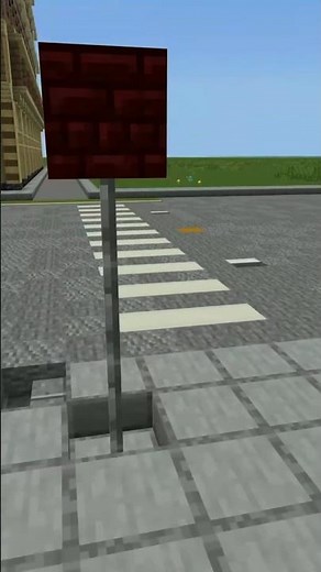 Minecraft *EASY* Stop Sign Design 🛑#minecraft #viral