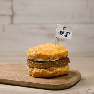 Sick of drinking plants for breakfast? Sink your teeth into the 100% plant-based Beyond Breakfast Sausage Biscuit! | Hardee's