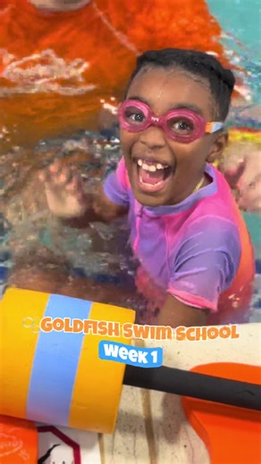 I love the water but I’m also terrified of it! I’m getting better at my fear and my swimming skills thanks to @Goldfish Swim School 🫧🐠 The staff is so supportive and I know I’ll be swimming like a fish in no time! Here’s your sign to book your lessons today! #goldfishswimschool #swimschool #swimminglessons #watersafety #thingstodowithkids #watersafetyawareness #swimlessons #goldfishpartner