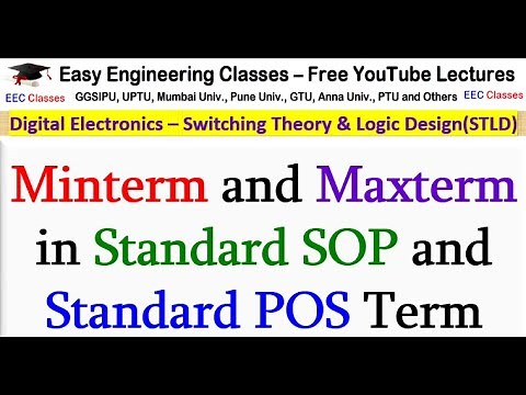 Minterm and Maxterm in Standard SOP and Standard POS Term | Digital Electronics Lectures