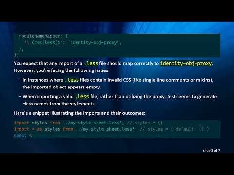 Solving the TypeScript + Babel + Jest moduleNameMapper Issue for .less Files