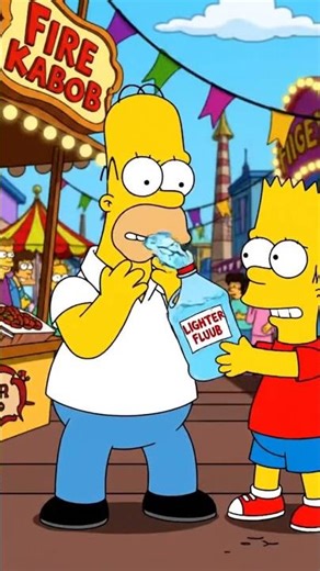 Fire Kabob...😂 #thesimpsons #funnycartoon #simpsons #funny #animatedfilms #animation #shortfilms