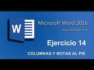 Word Básico - Ejercicio 14 - Columnas y notas al pie