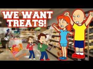 Caillou & Rosie Have A Temper Tantrum At The Supermarket & Get Grounded