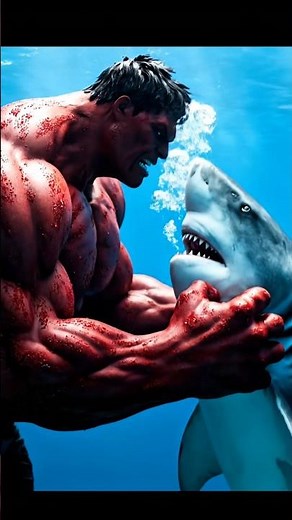 Red Hulk wants to eat a SHARK, but his mother only has small fish 🥹❤️