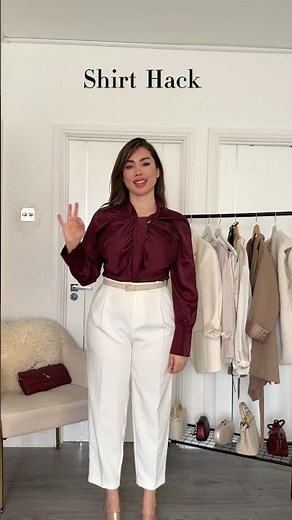 How to wear a satin shirt 🤩 do you like it? #shorts