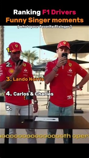 Ranking F1 Drivers funny singing moments