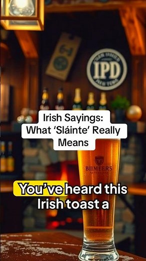 Irish Sayings: What ‘Sláinte’ Really Means ☘️Discover the true meaning of Sláinte, the Irish word