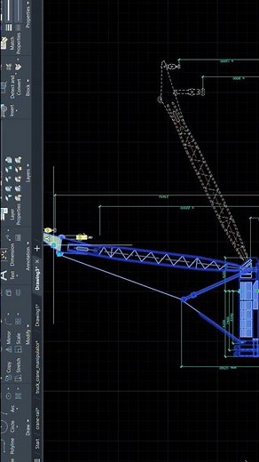 #Dynamic Crane Animation in AutoCAD 🔥 Full Motion Design