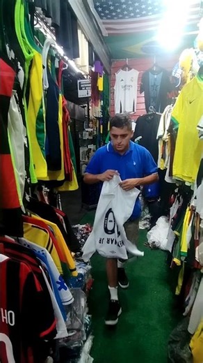 Chilean family shopping for Brazil soccer jerseys in Uruguaiana, downtown Rio.