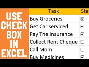 Insert Checkbox in Excel