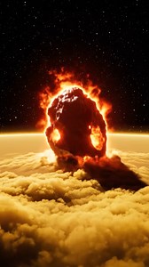 A rocky asteroid smashing into Venus! #NASA #space #spaceexploration #SpaceTech #innovation #Space #starship | Space Fact