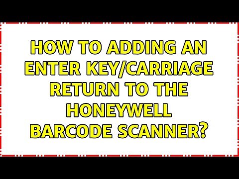 How to adding an Enter Key/Carriage Return to the Honeywell Barcode Scanner?