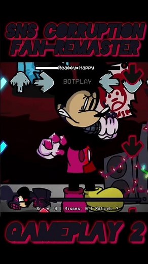 SNS Corruption Fan-Remaster Gameplay 2 #fridaynightfunkin #fnf #mickeyavi #mickeymouse #fnfcorrupted