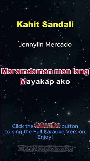 Kahit Sandali - Jennylin Mercado l Short Karaoke #karaoke #music #clearnotekaraoke