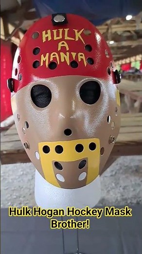 Hulk Hogan Red & Yellow Hockey Mask #hulkhogan #hulk #wwe #art