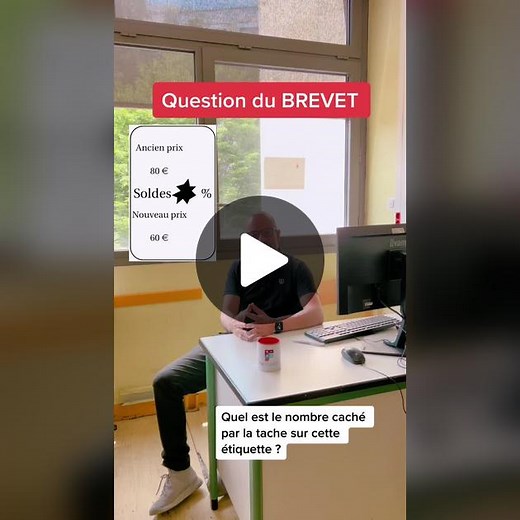 Calculer un pourcentage - Question du BREVET