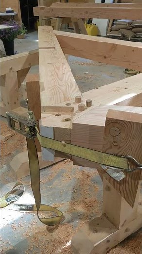 King post timber frame connection!