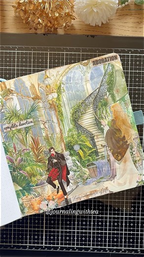 🎵Cozy Greenhouse Collage | Bridgerton ASMR Art Journal🌿#shorts