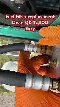 Onan QD 12,500 easy fuel filter replacement