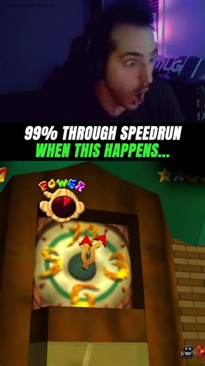 Glitch Sends Mario Through A Wall #SM64 #Mario #Mario64 #N64 #Speedrun #Speedrunner #Speedruns #Speedrunning #SuperMario64 #gamingfails #glitches