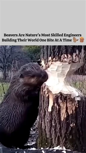The Impact Zone on Instagram: "Watch How This Incredible Beaver Cuts Down A Massive Tree Using Only Its Teeth 🦫🌳#NaturePower #BeaverSkills #WildlifeLovers ForestEngineering AnimalBehavior NatureGeographic EcoSystem WildLifeMoments TheImpactZone This short video captures the impressive natural behavior of a beaver felling a tree. The footage starts with the beaver standing on its hind legs, diligently gnawing at the base of a large tree trunk. Its sharp teeth make quick work of the wood, creati