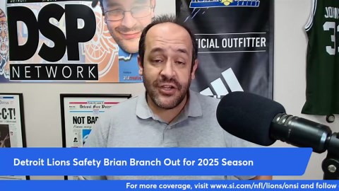 Detroit Lions safety Brian Branch out with torn Achilles