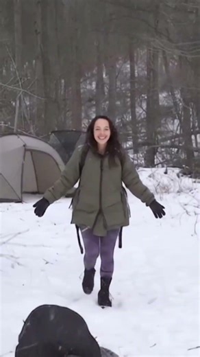 Solo Camping in Winter in a Hot Tent ❄️ Cozy Snow Survival